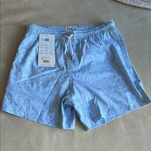 New Bernie’s Men's Blue Patterned Swim Shorts /Trunks Built‎ in shorts Size S